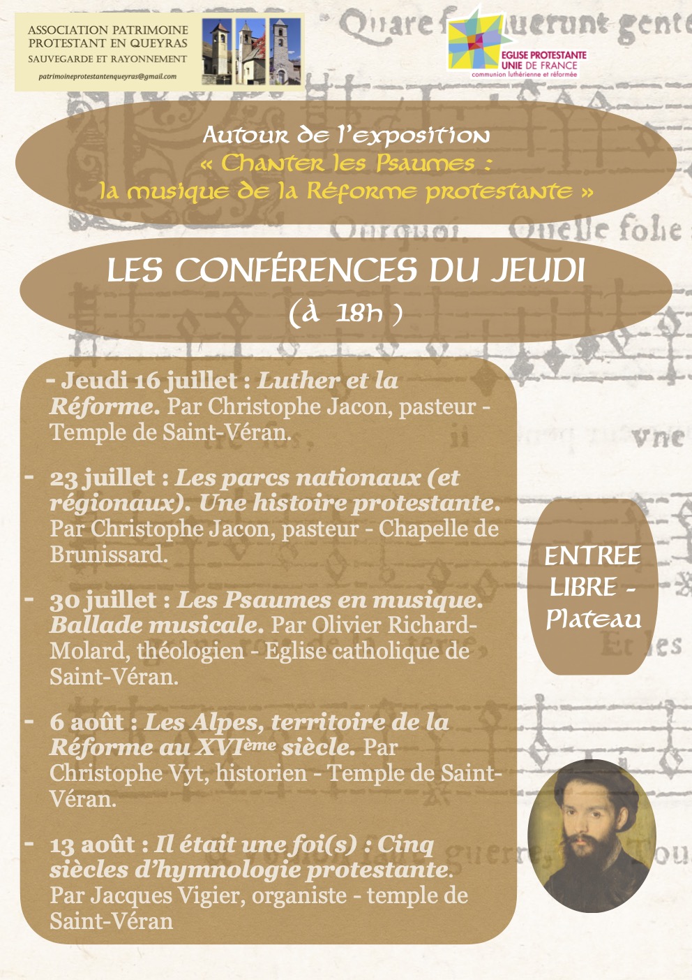 Conf�rence Les parcs nationaux et r�gionaux. Une histoire protestante.