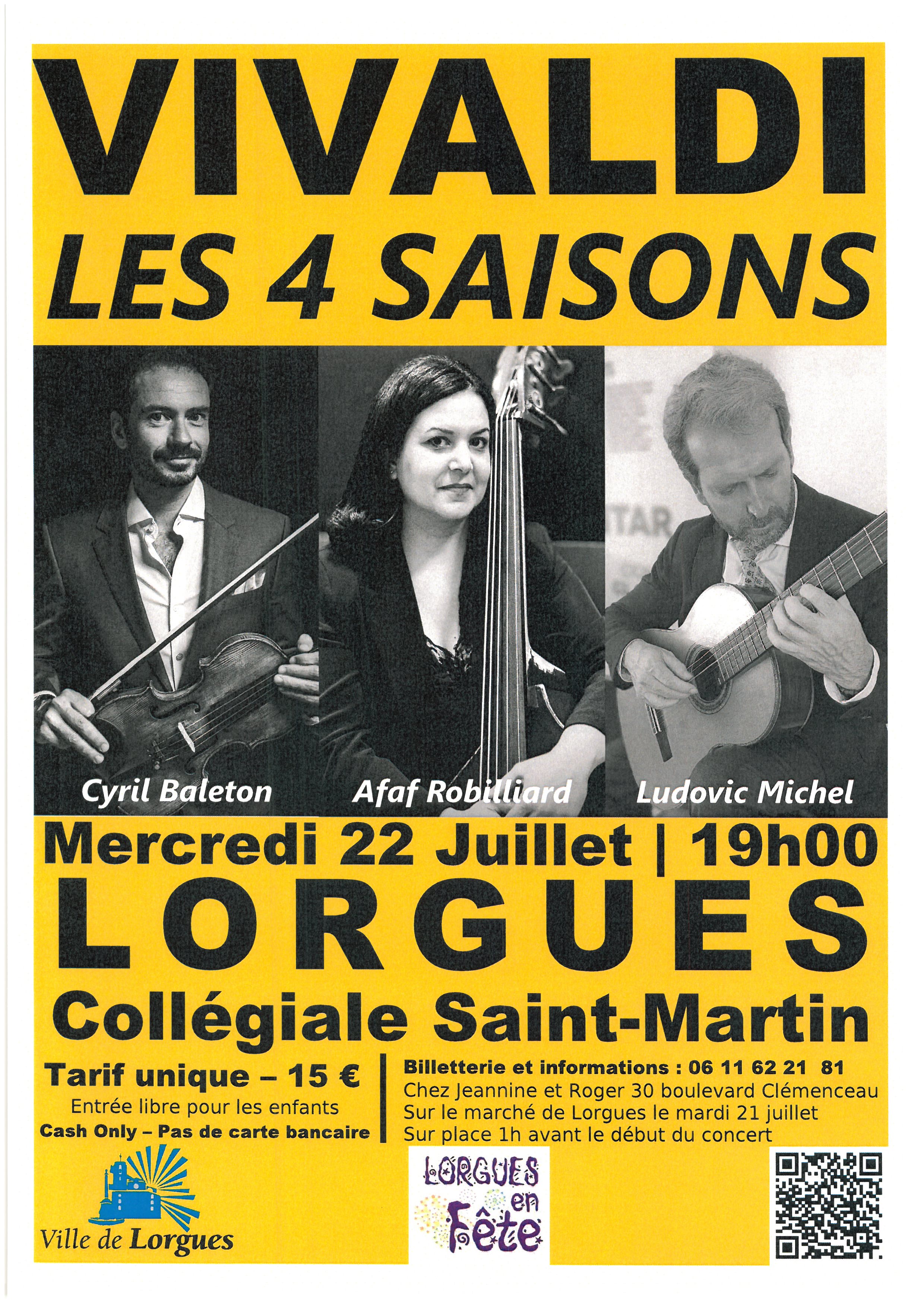 Concert Les 4 Saisons de Vivaldi- Bach- Schubert