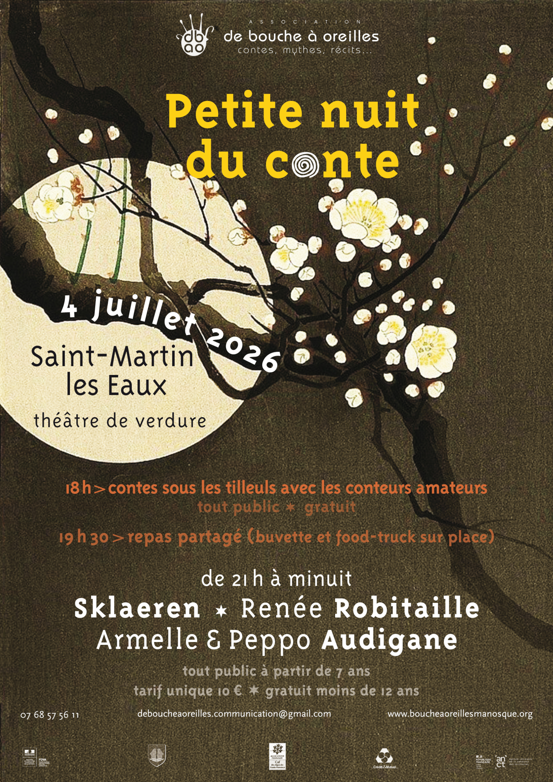 Petite Nuit du Conte avec Sklaeren, Ren�e Robitaille et Armelle & Peppo Audigane