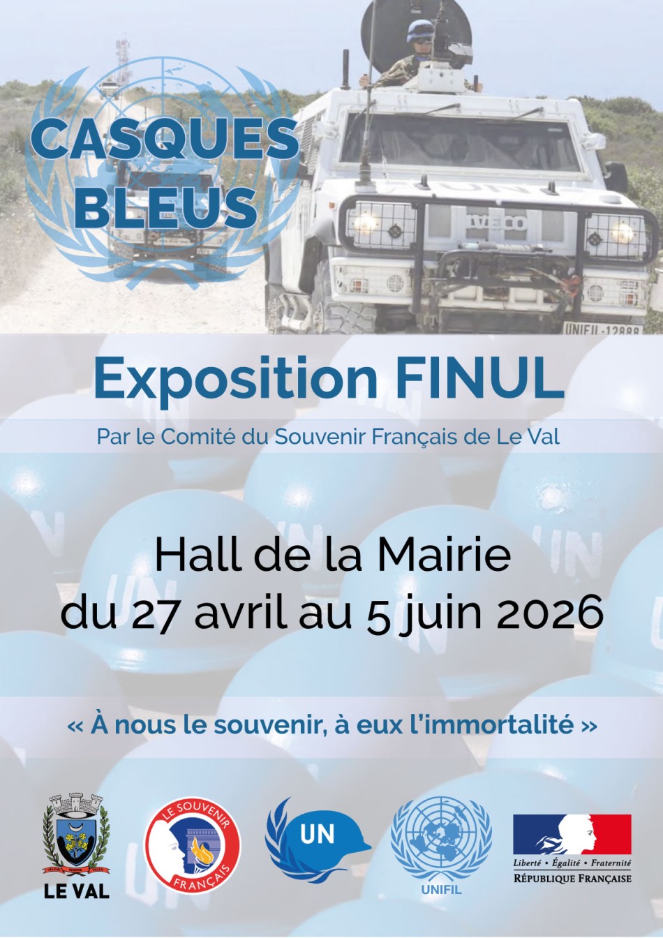 Exposition : casques bleus