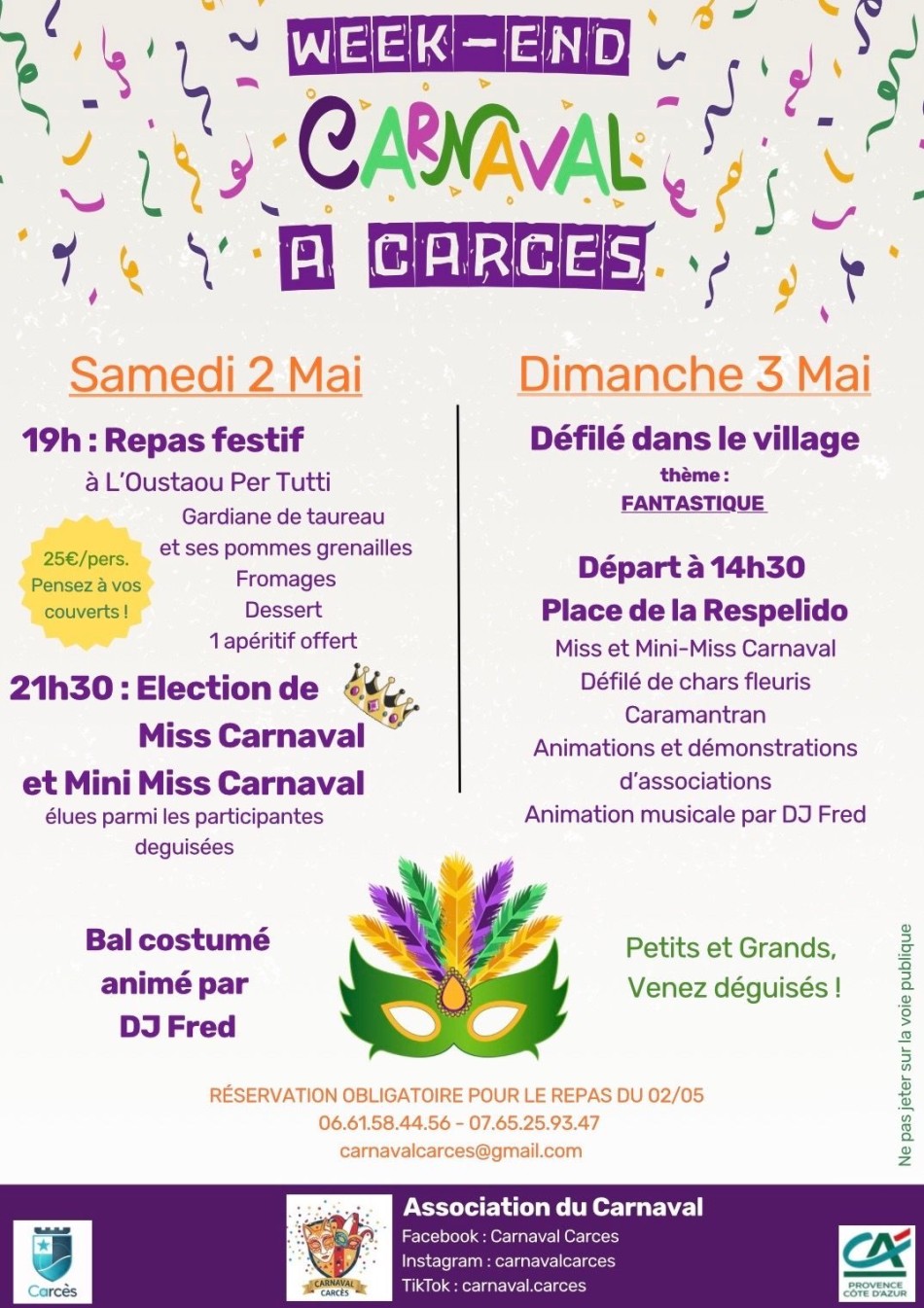 Week-end carnaval � Carc�s