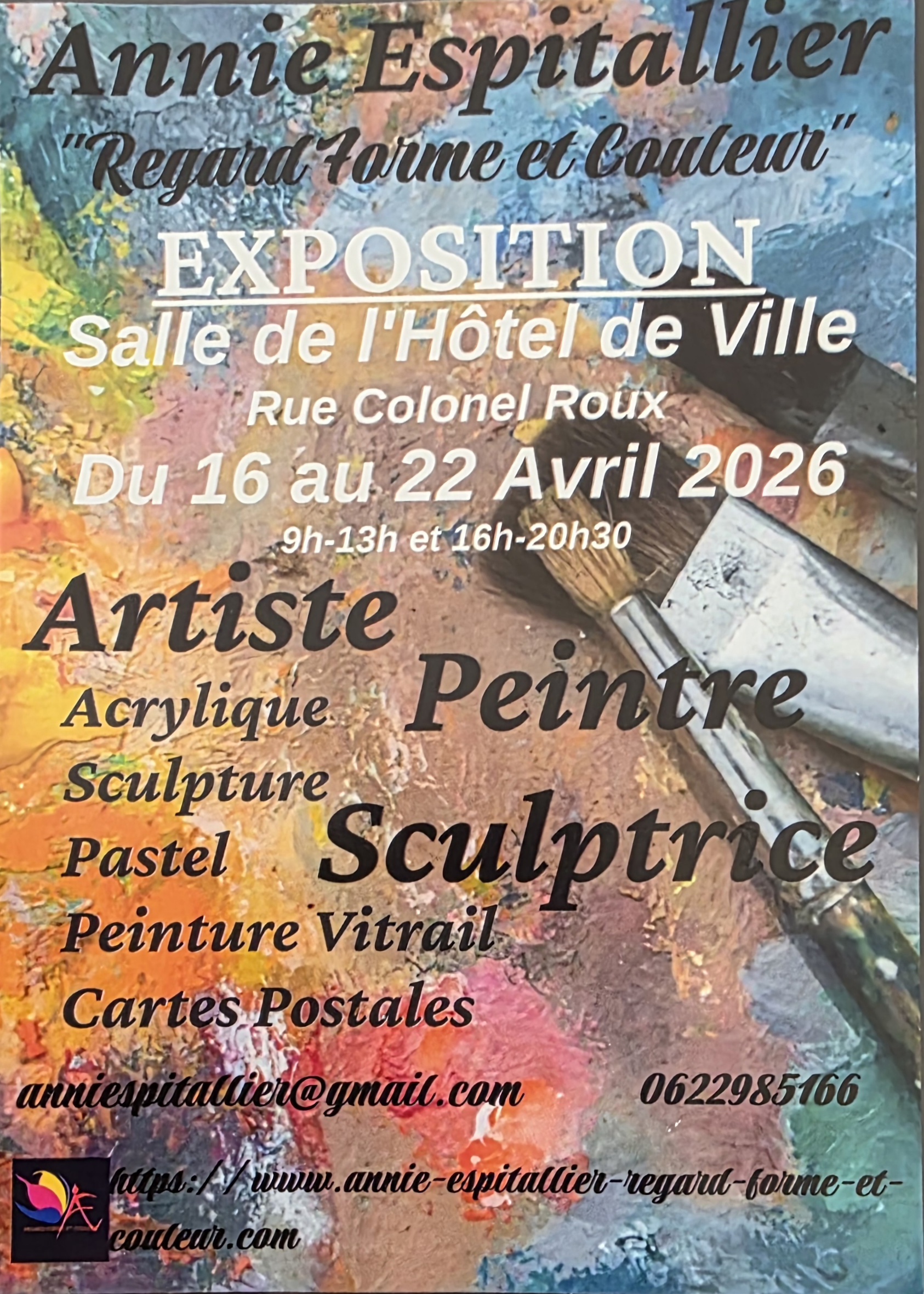 Exposition de peinture, sculpture et cartes postales