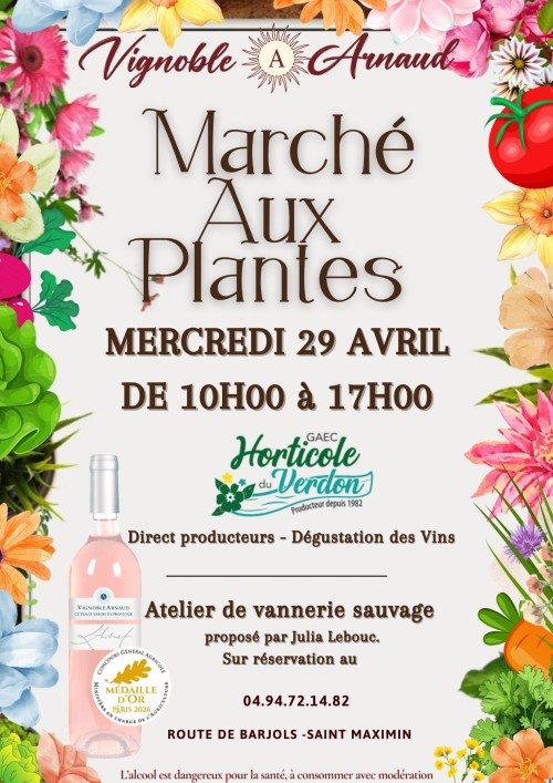 March� aux plantes, atelier vannerie et d�gustation des vins