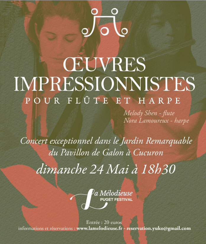 Concert : �uvres impressionnistes pour fl�te et harpe � Cucuron