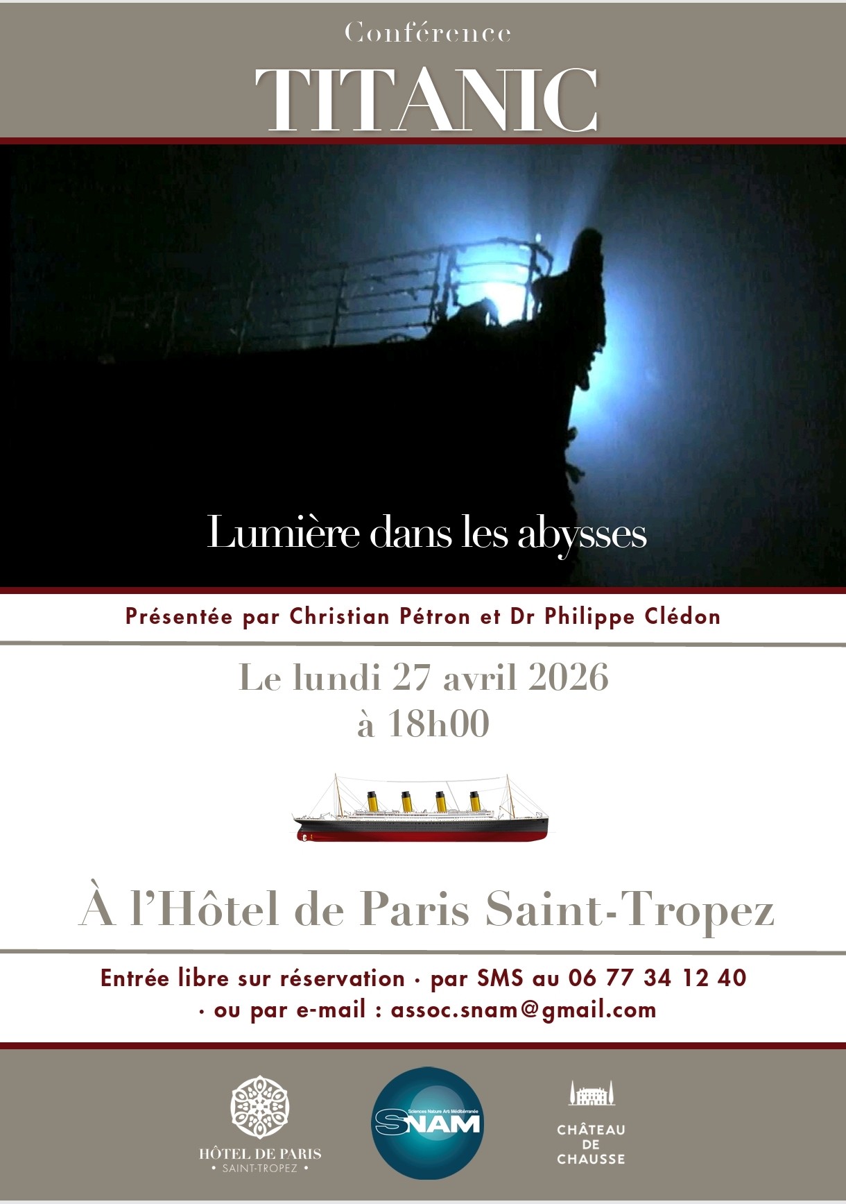 Conf�rence sur le Titanic