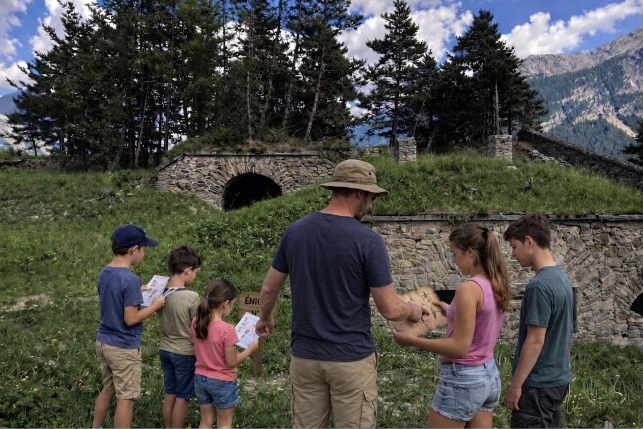 Jeu de piste � la Batterie des Caurres (fort de Tournoux)