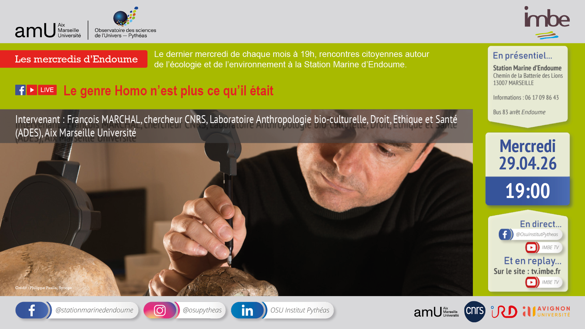 Les mercredis d�Endoume / Le genre Homo n'est plus ce qu'il �tait.