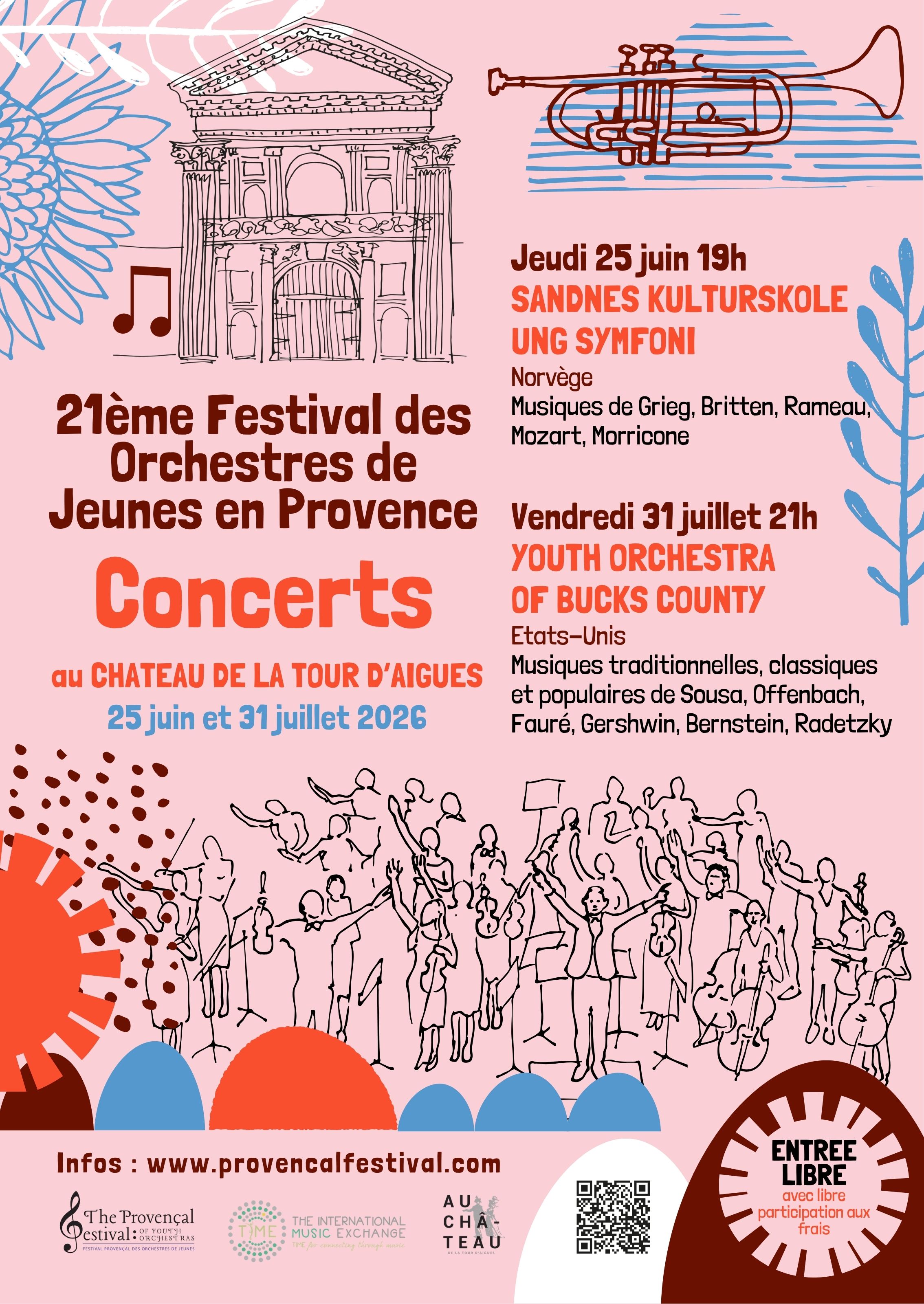 FESTIVAL INTERNATIONAL DES ORCHESTRES DE JEUNES : Concerts � La Tour d'Aigues