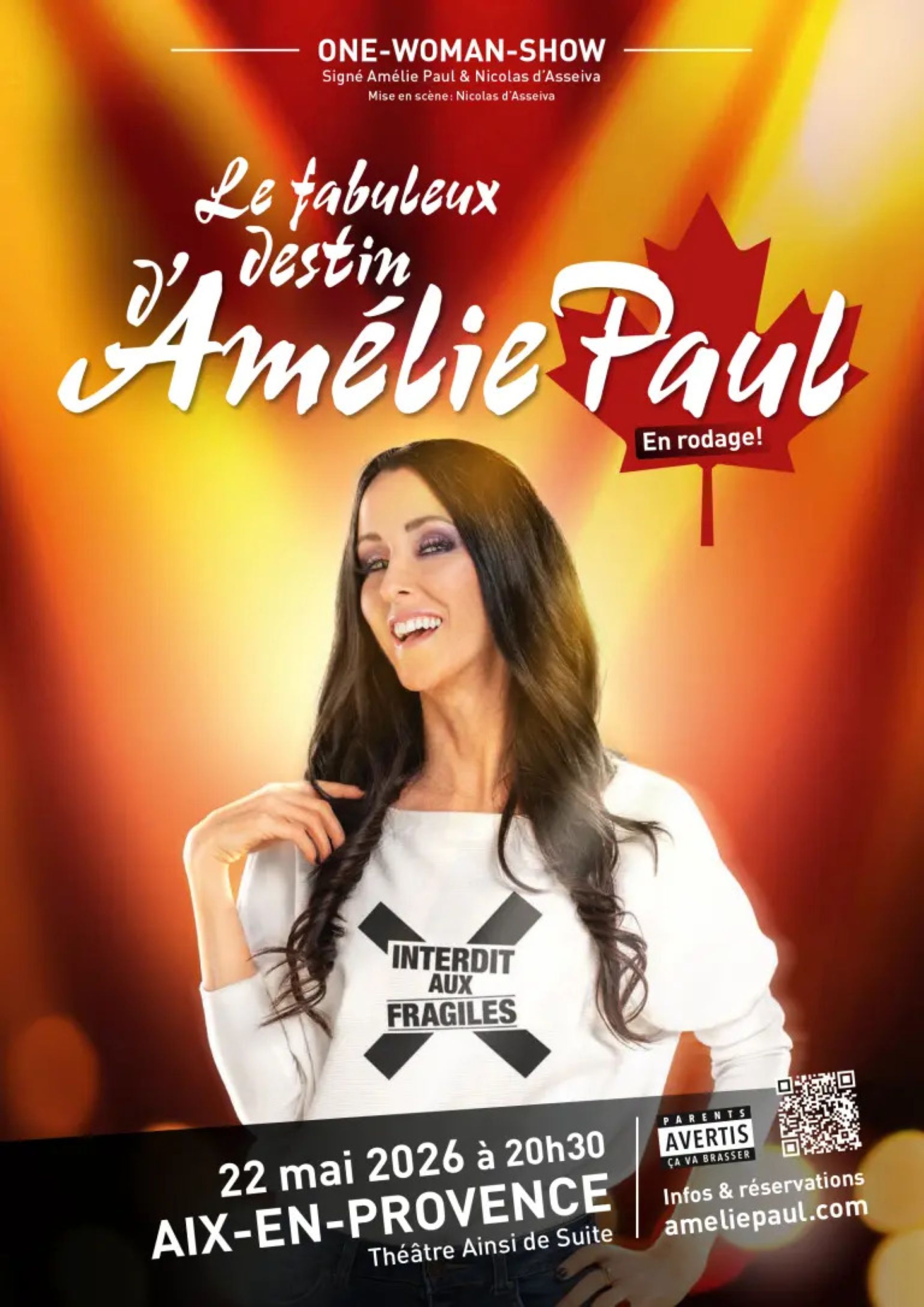 Th��tre : Le fabuleux destin d�Am�lie Paul