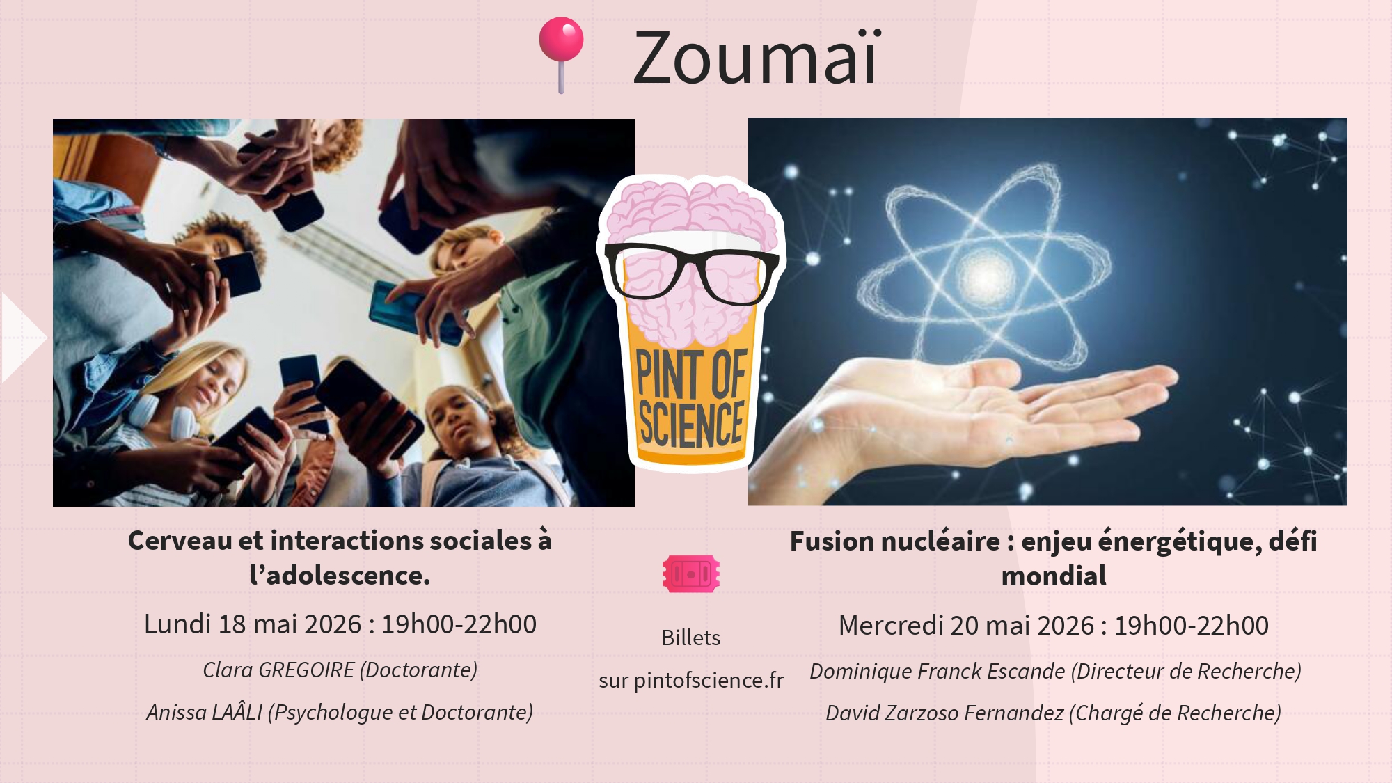 Cerveau et int�ractions sociales � l'adolescence - Pint of Science 2026