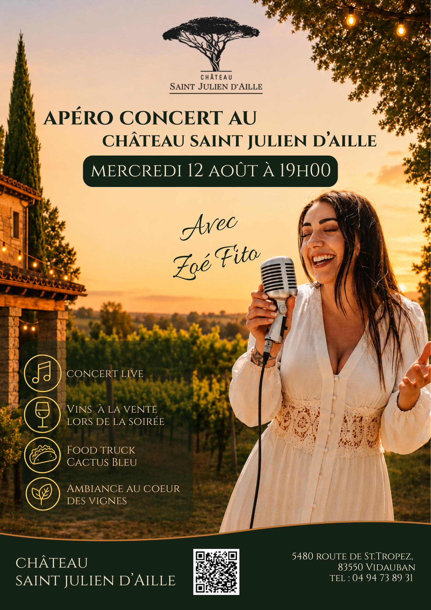 Ap�ro- Concert Domaine Saint Julien D'Aille