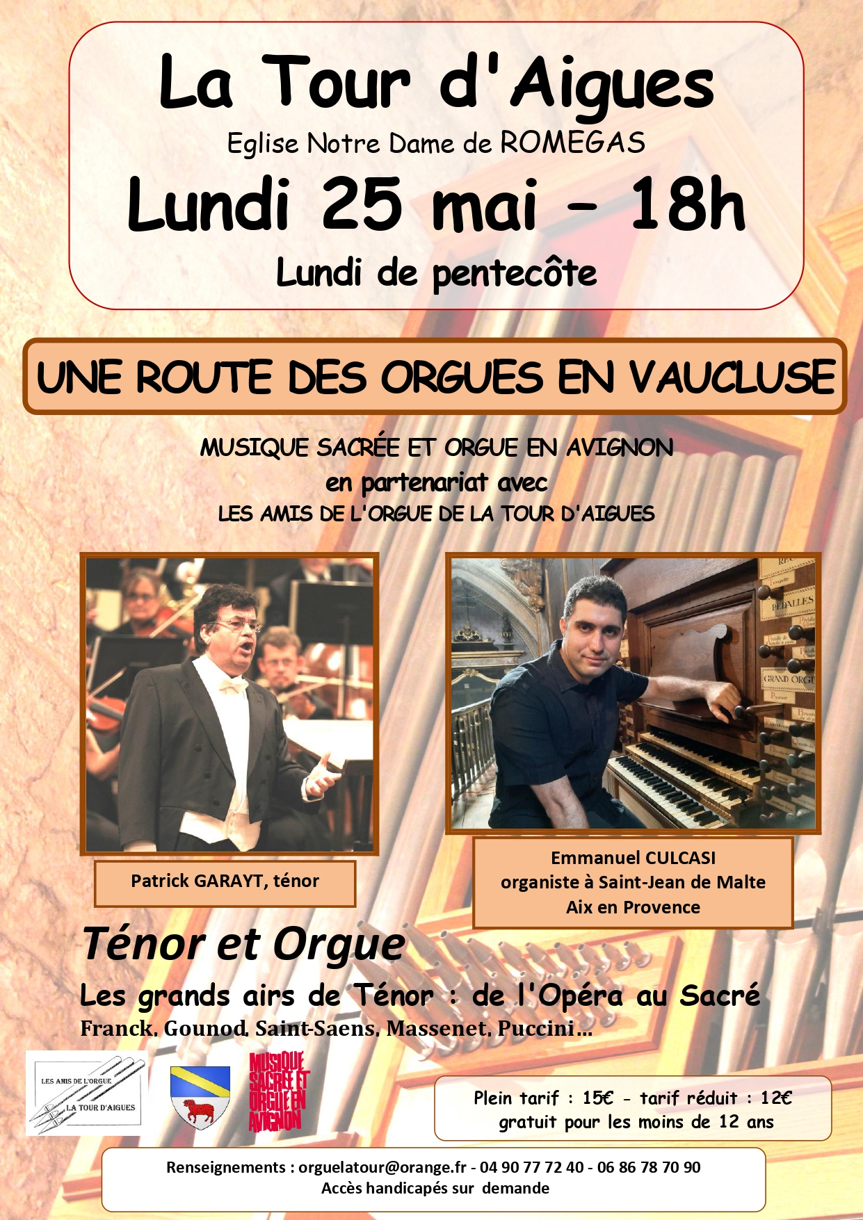 Concert t�nor et orgue : 