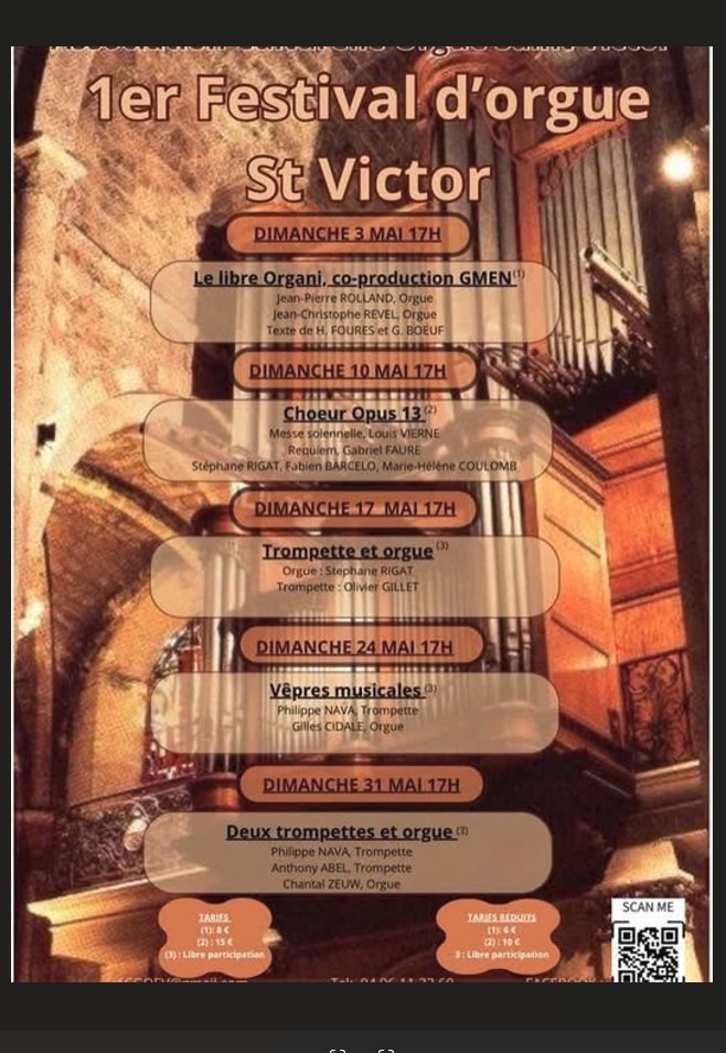 1er Festival d'orgue � St Victor