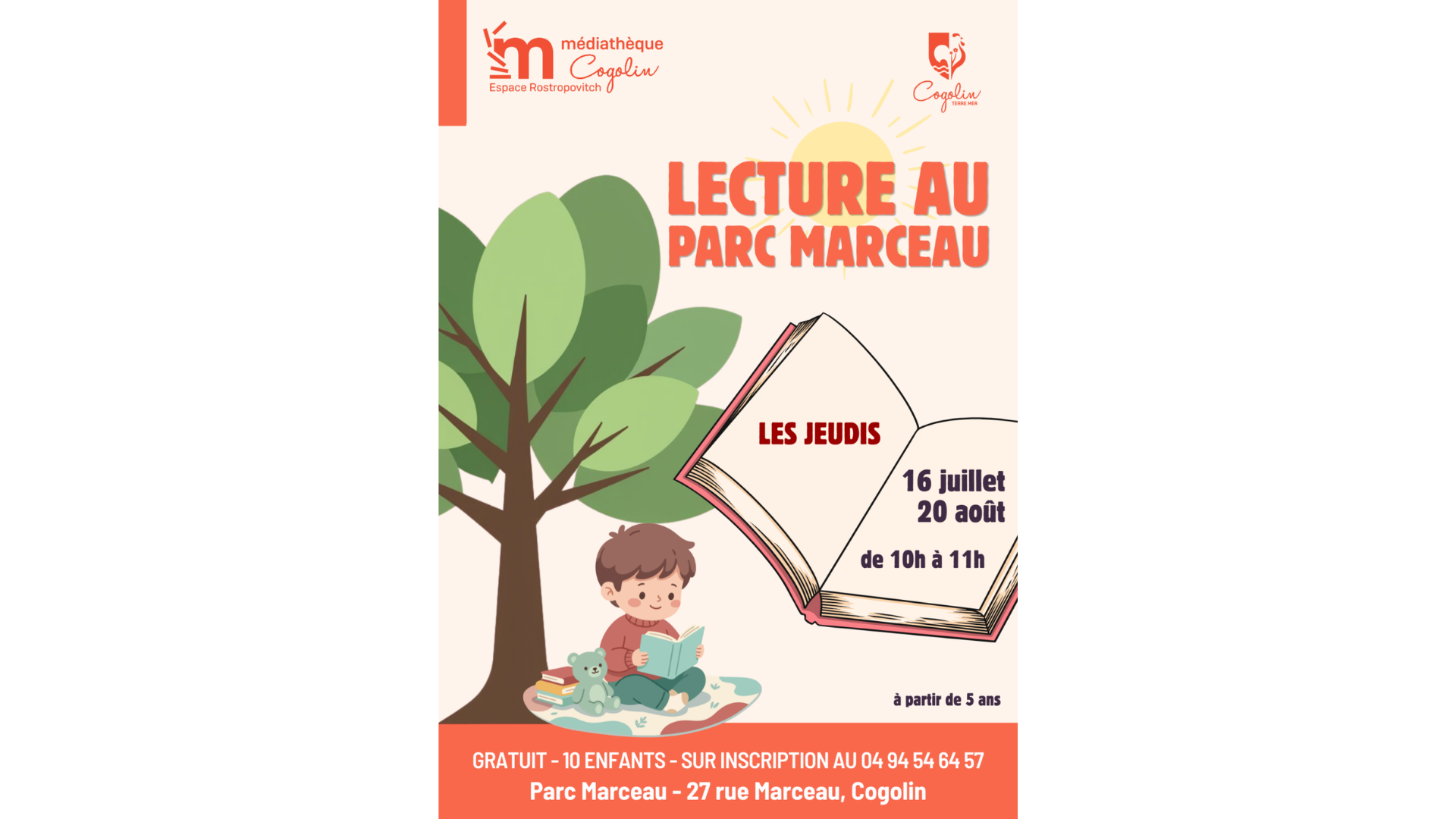 Lecture au parc Marceau
