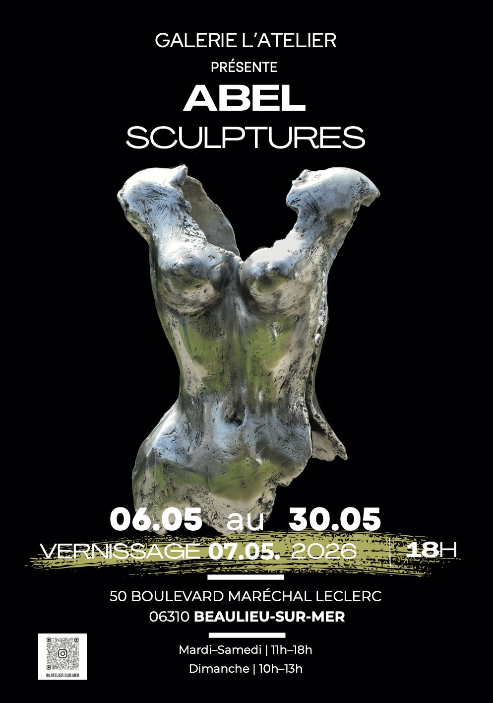 Exposition ABEL sculptures - L'Atelier Beaulieu-sur-Mer