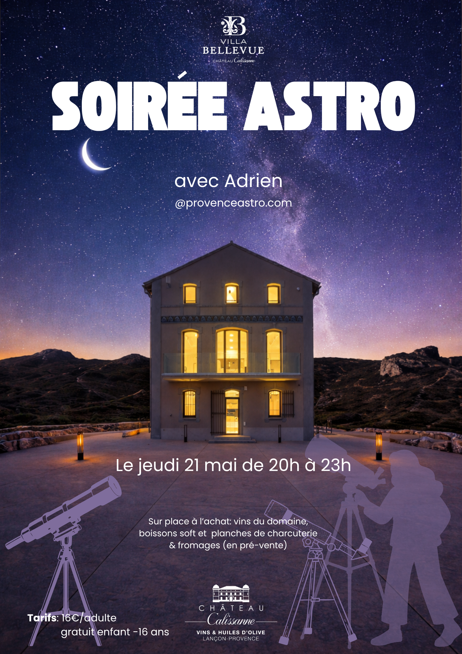 Soir�e astronomie � la Villa Bellevue