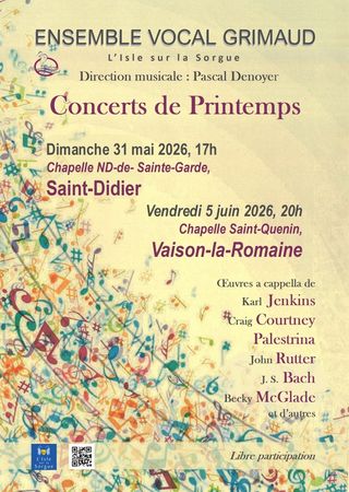 Concert de printemps : L'ensemble vocal Grimaud