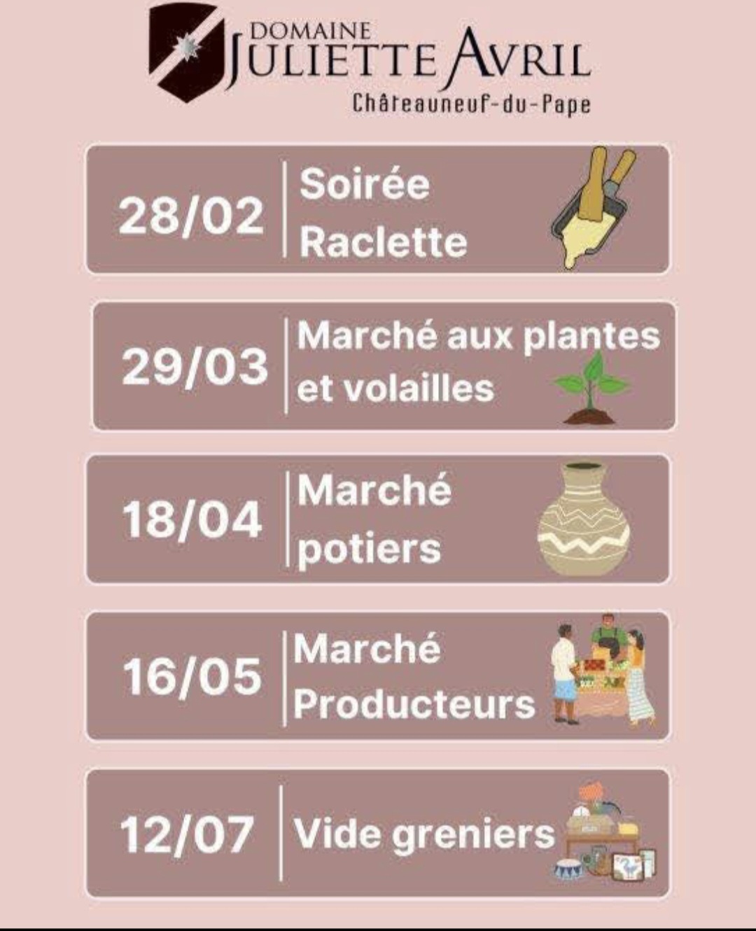 March� producteurs et artisans au Domaine Juliette Avril