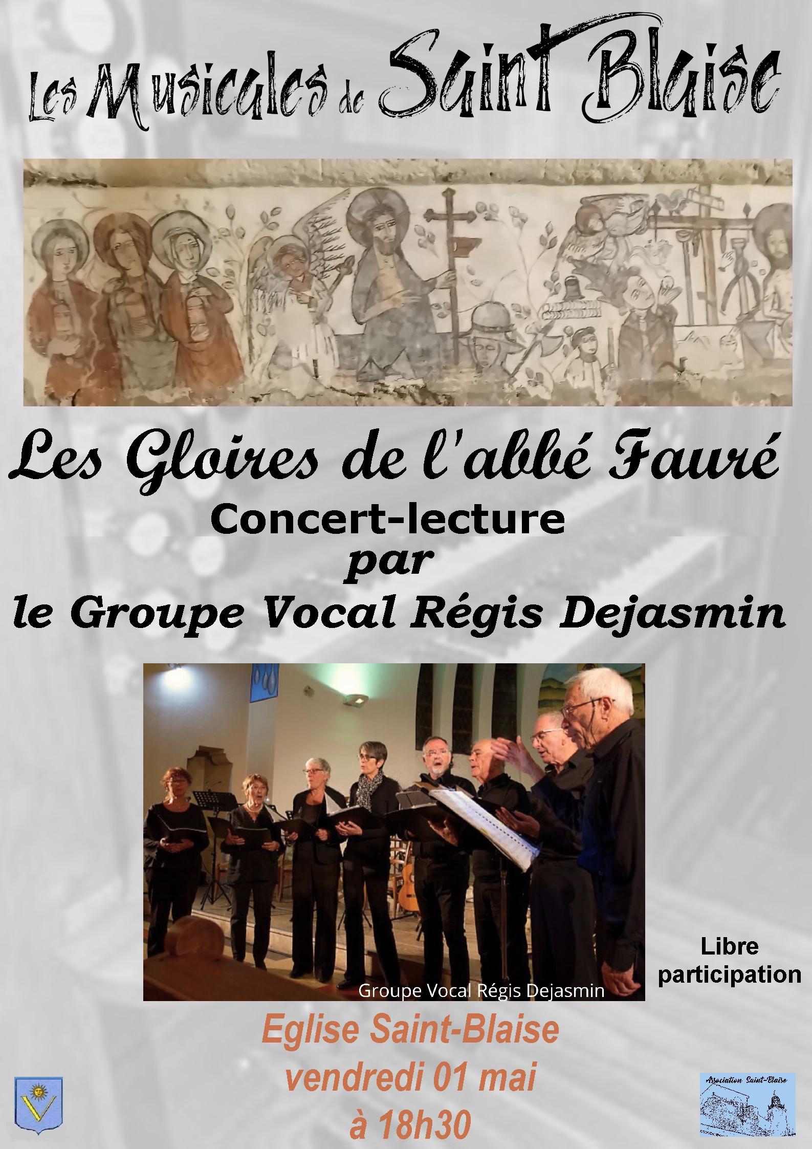 Concert lecture par le groupe vocal REGIS DEJASMIN