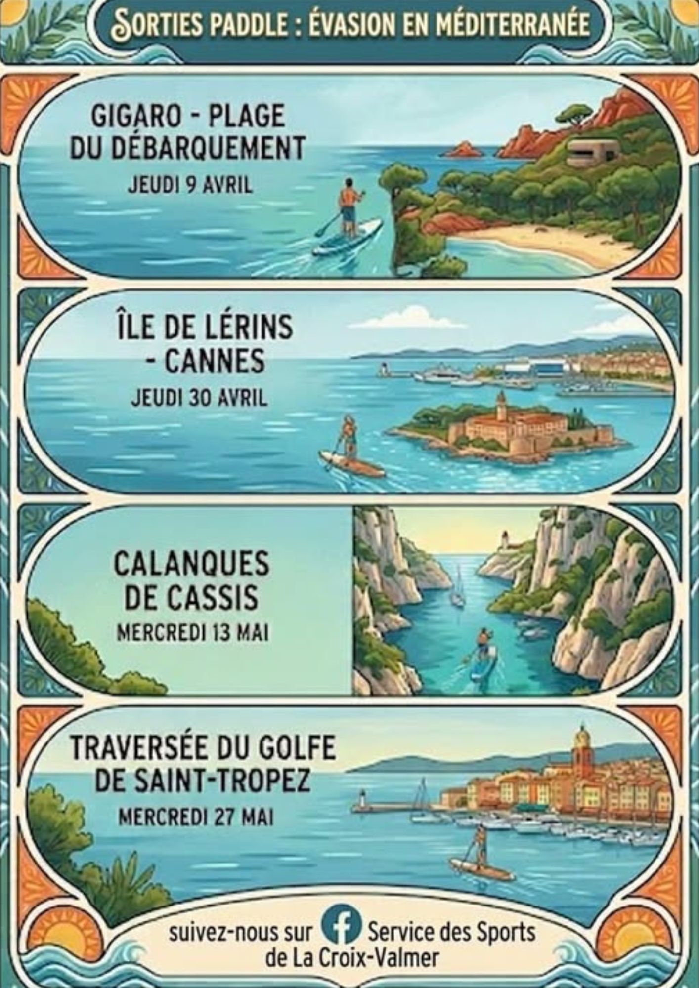 Sortie Paddle : Evasion en M�diterran�e