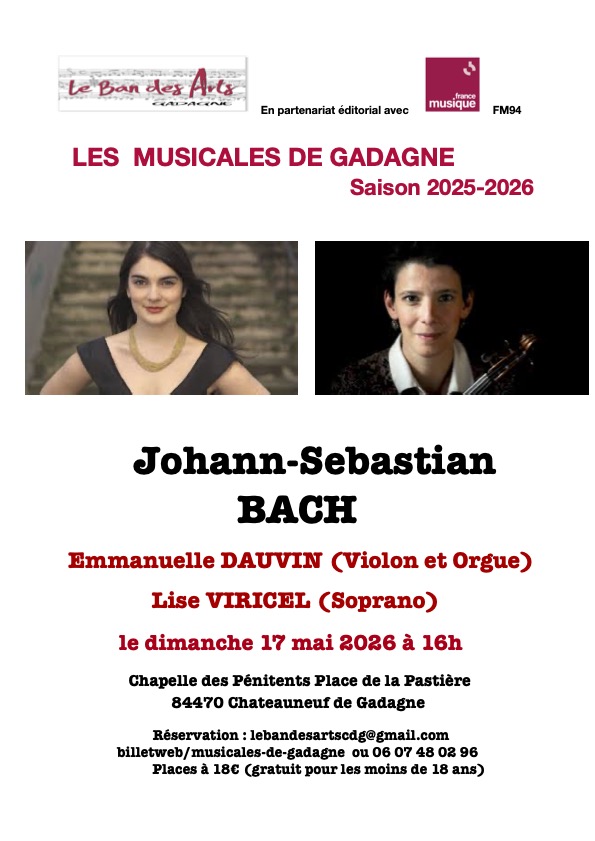 Musicales de Gadagne Concert du 17 mai 2026