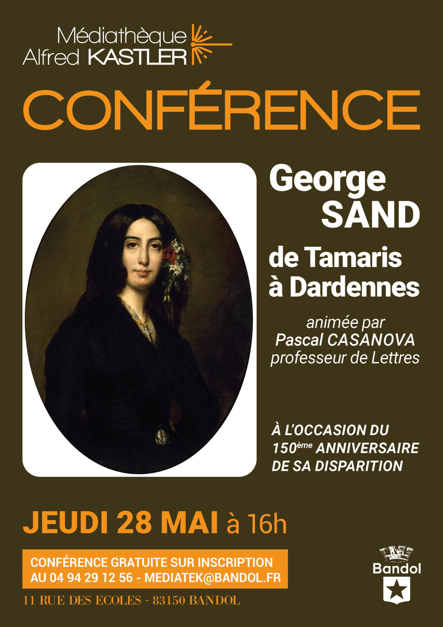 Conf�rence sur George Sand, de Tamaris � Dardennes