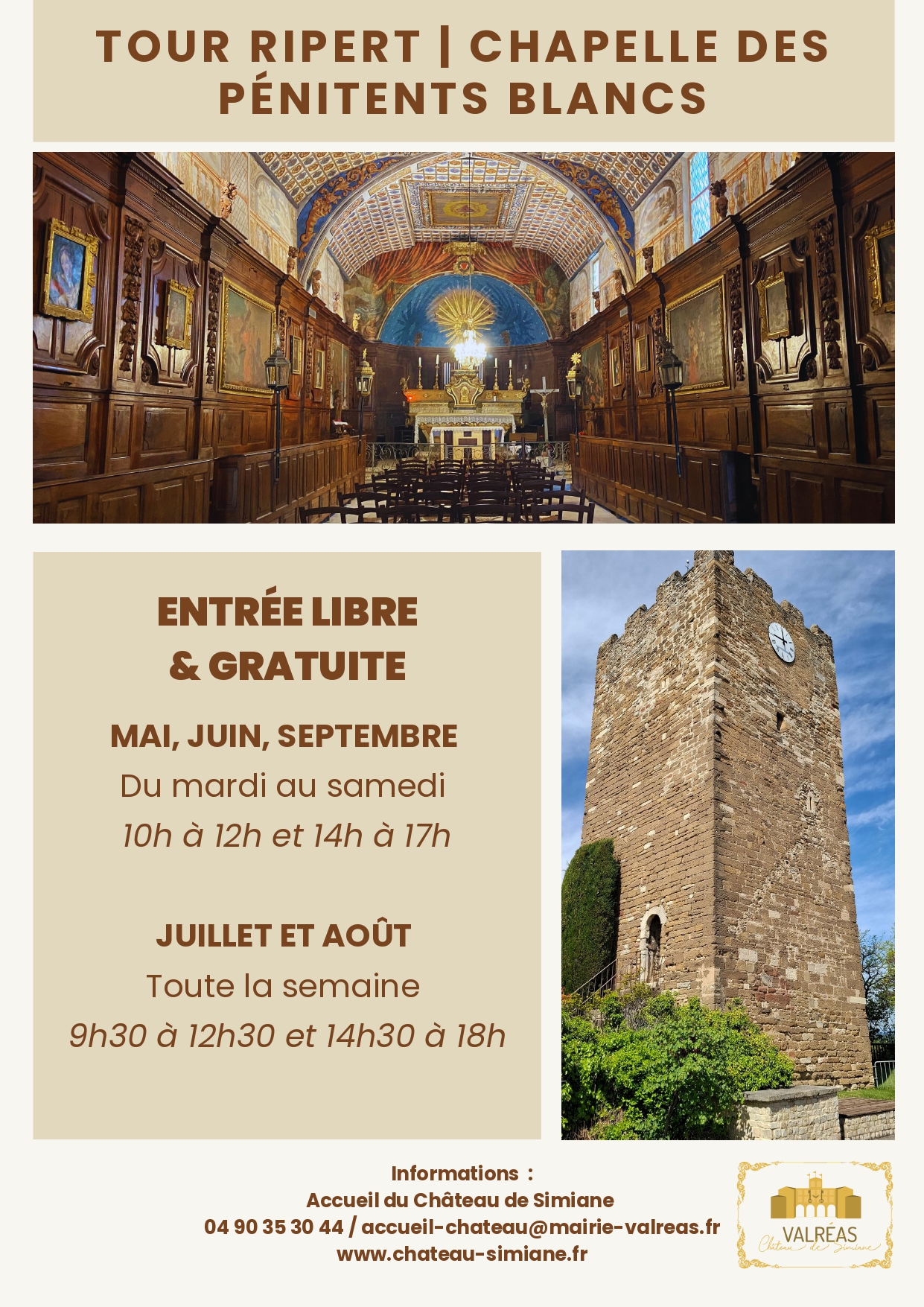 Ouverture de la Tour Ripert et de la Chapelle des P�nitents Blancs