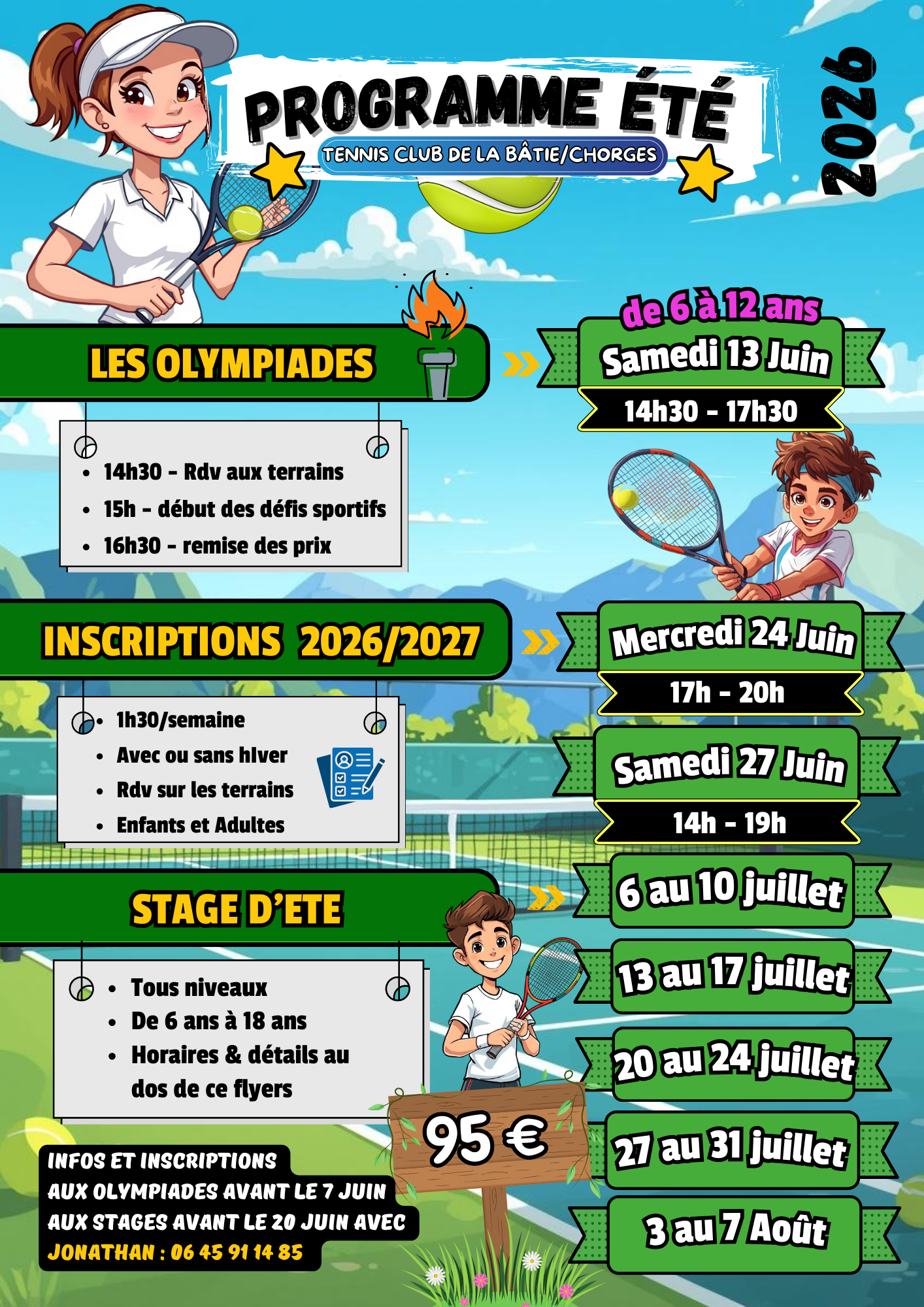 Stage d'�t� Tennis