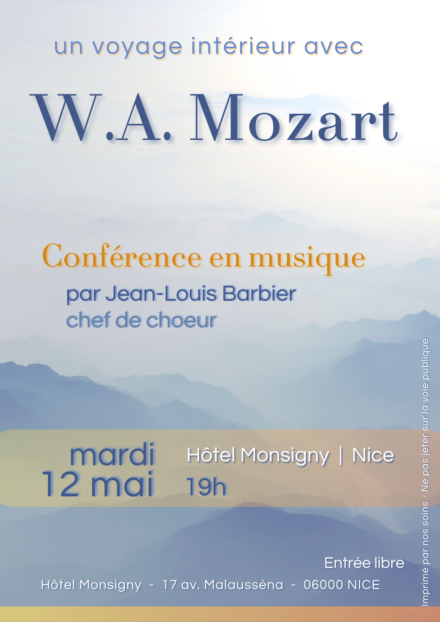 Un voyage int�rieur avec W.A. Mozart