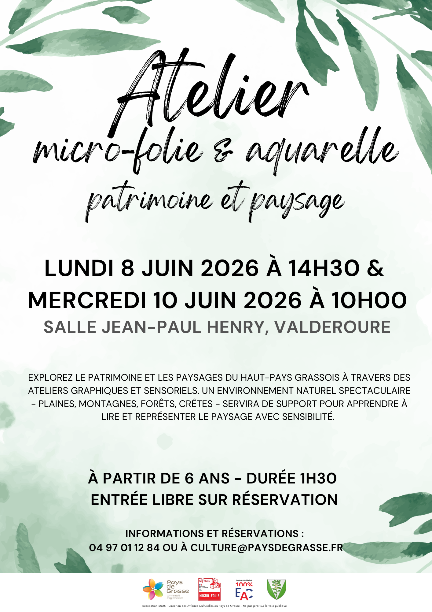 Atelier d'aquarelle - Patrimoine et Paysage