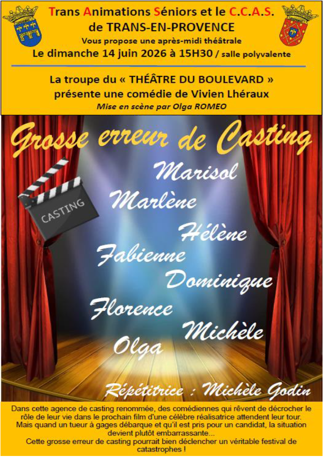 Apr�s midi th�atrale. Grosse erreur de casting.