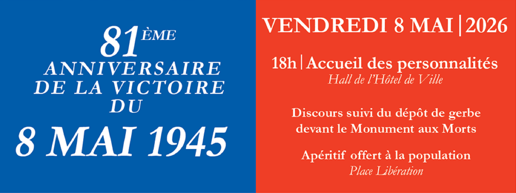 81�me anniversaire de la victoire du 8 mai 1945