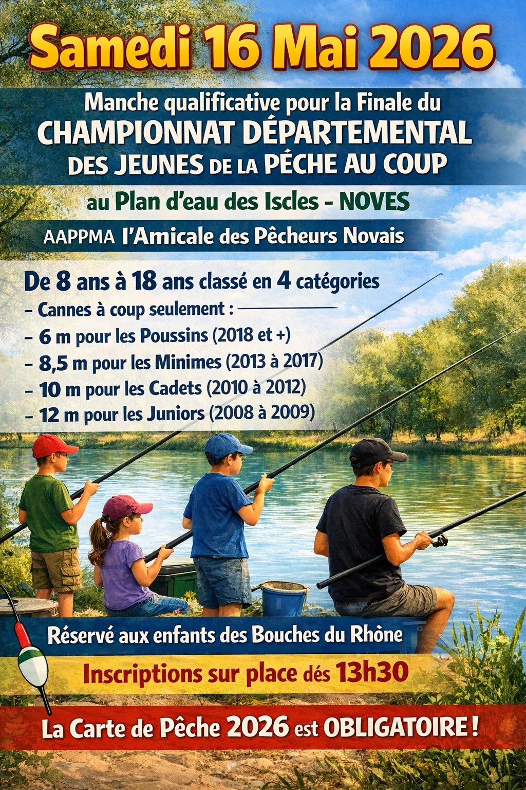 Manche qualificative pour la finale du championnat d�partemental des jeunes de la p�che au coup