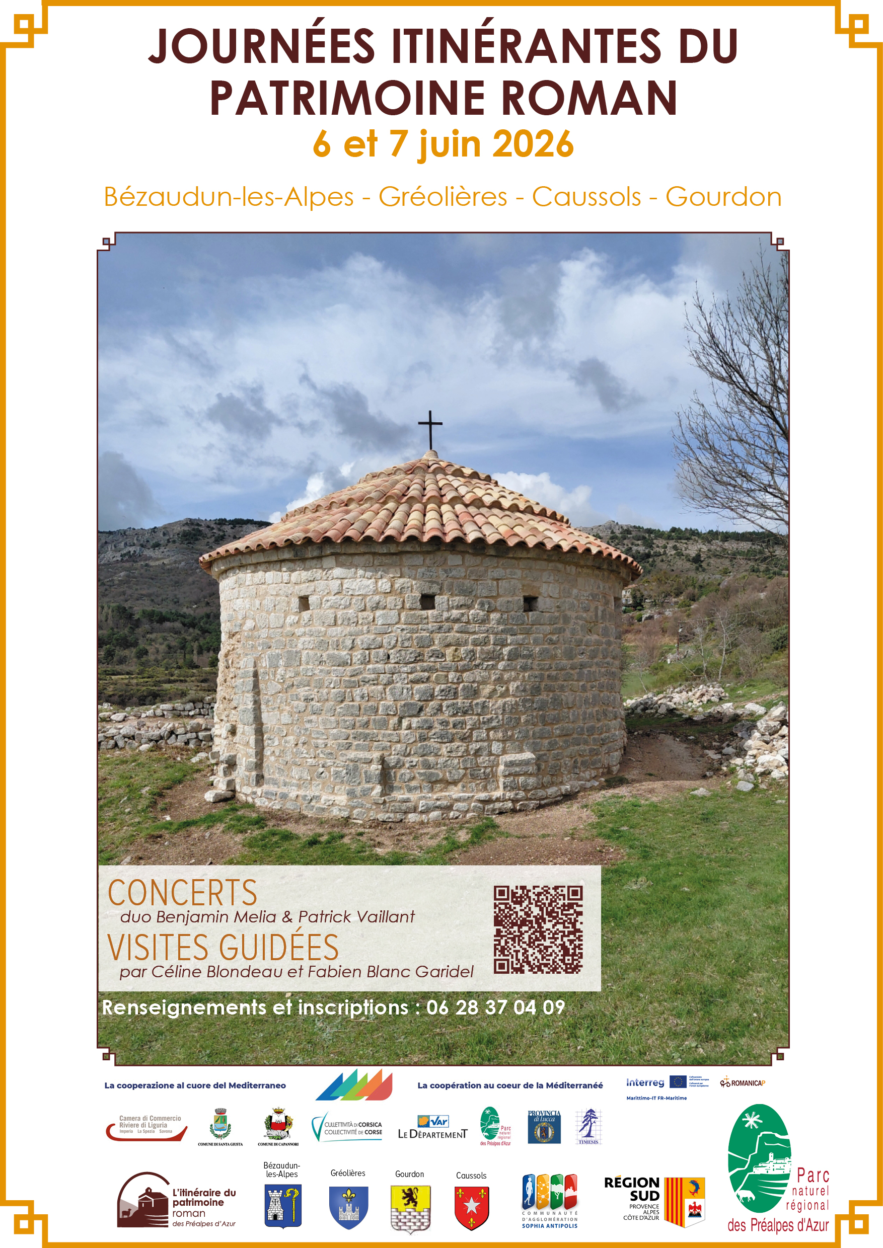 Journ�es itin�rantes du patrimoin roman - B�zaudun, Gr�oli�res, Gourdon, Caussols