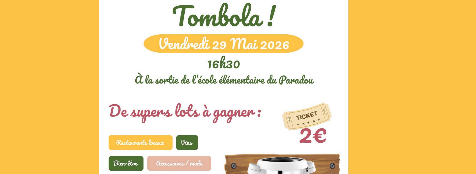 Tombola de l'APEP du Paradou