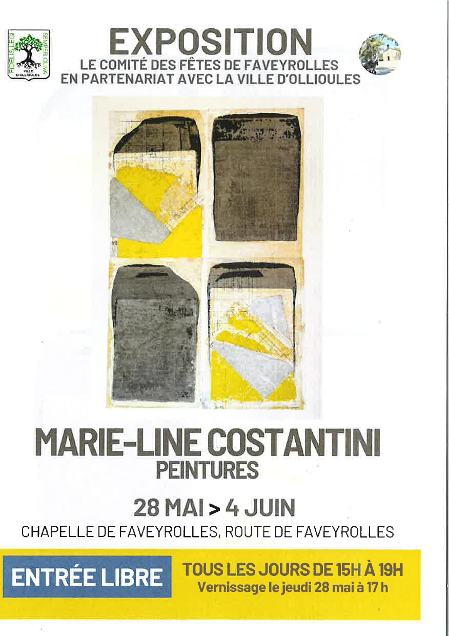 Exposition des peintures de Marie-Line Costantini