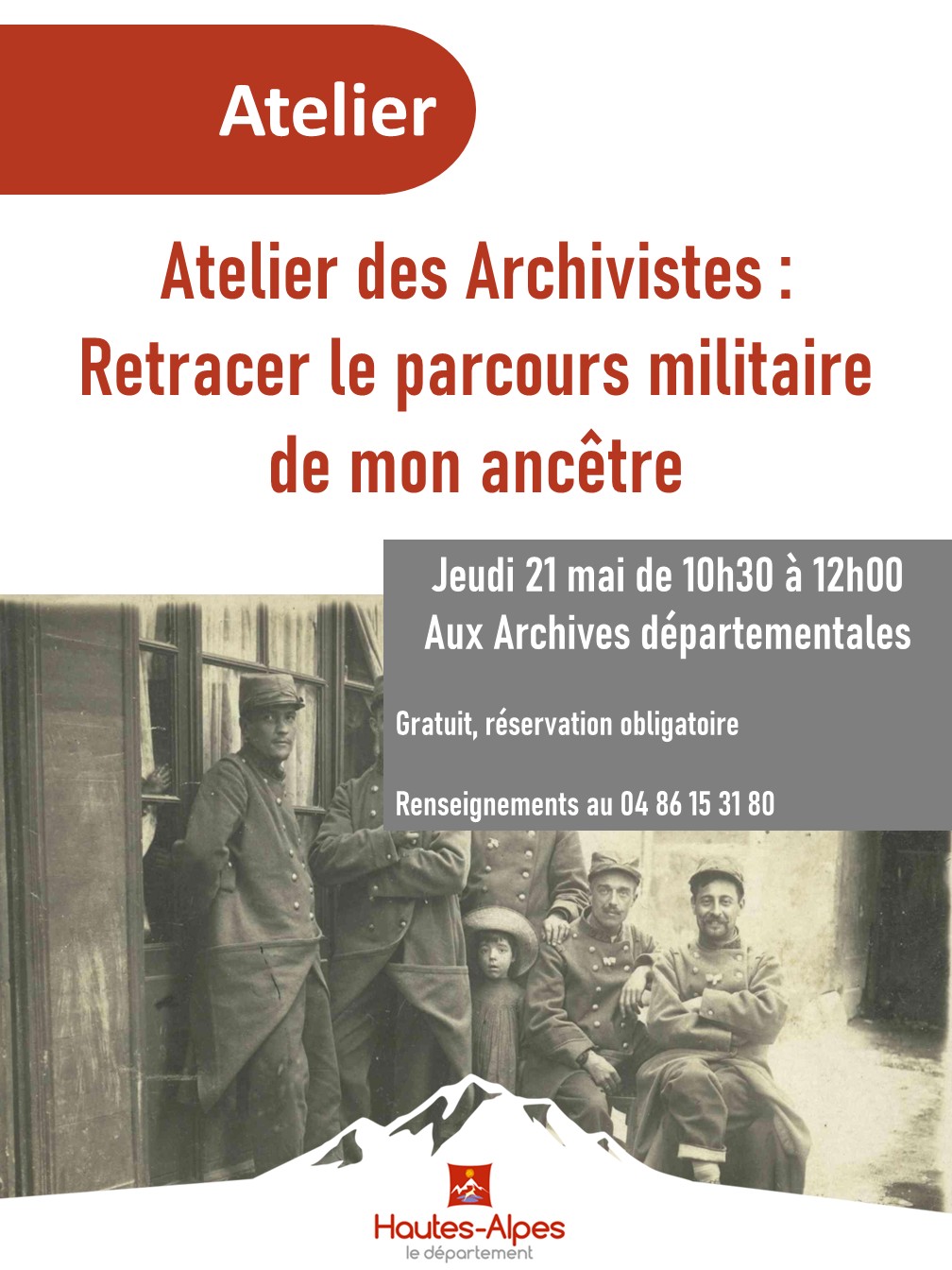 Atelier des archivistes : Retracer le parcours militaire de mon anc�tre