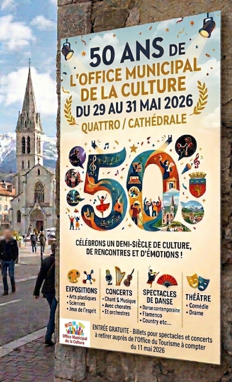 50 ans de l'office Municipal de la Culture (OMC) de la ville de GAP