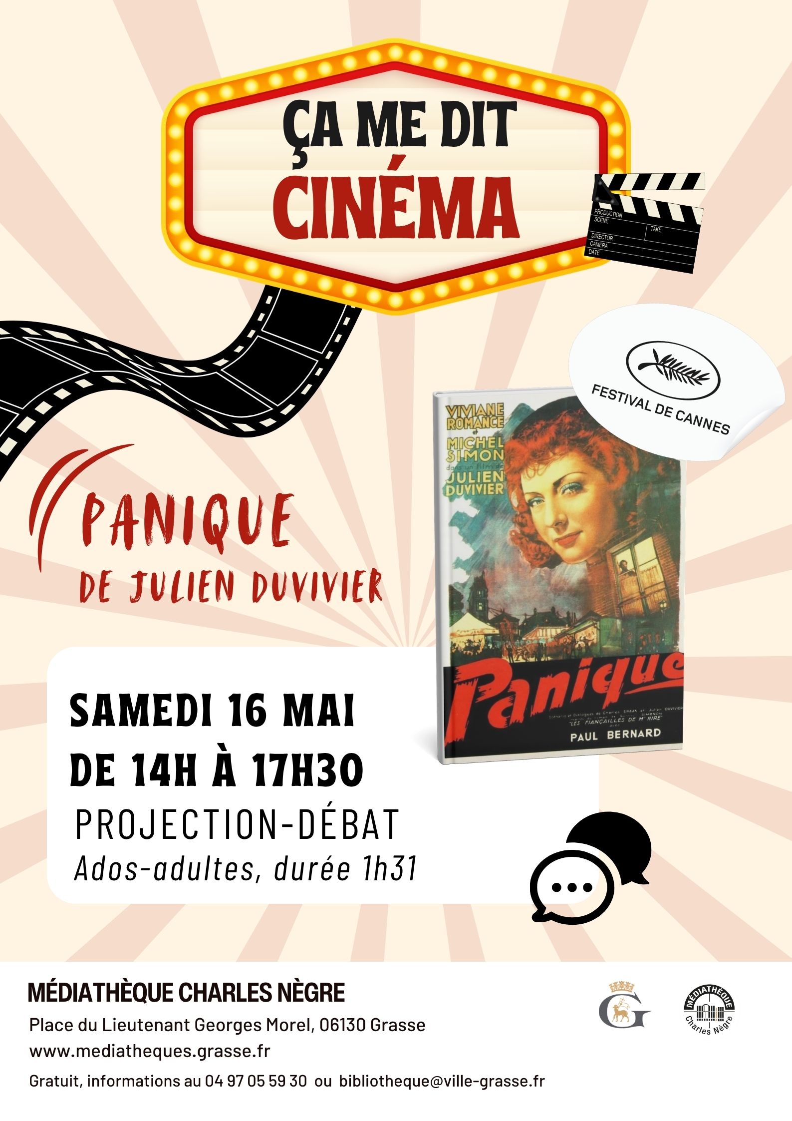 �a me dit cin�ma : projection du film Panique de Julien Duvivier