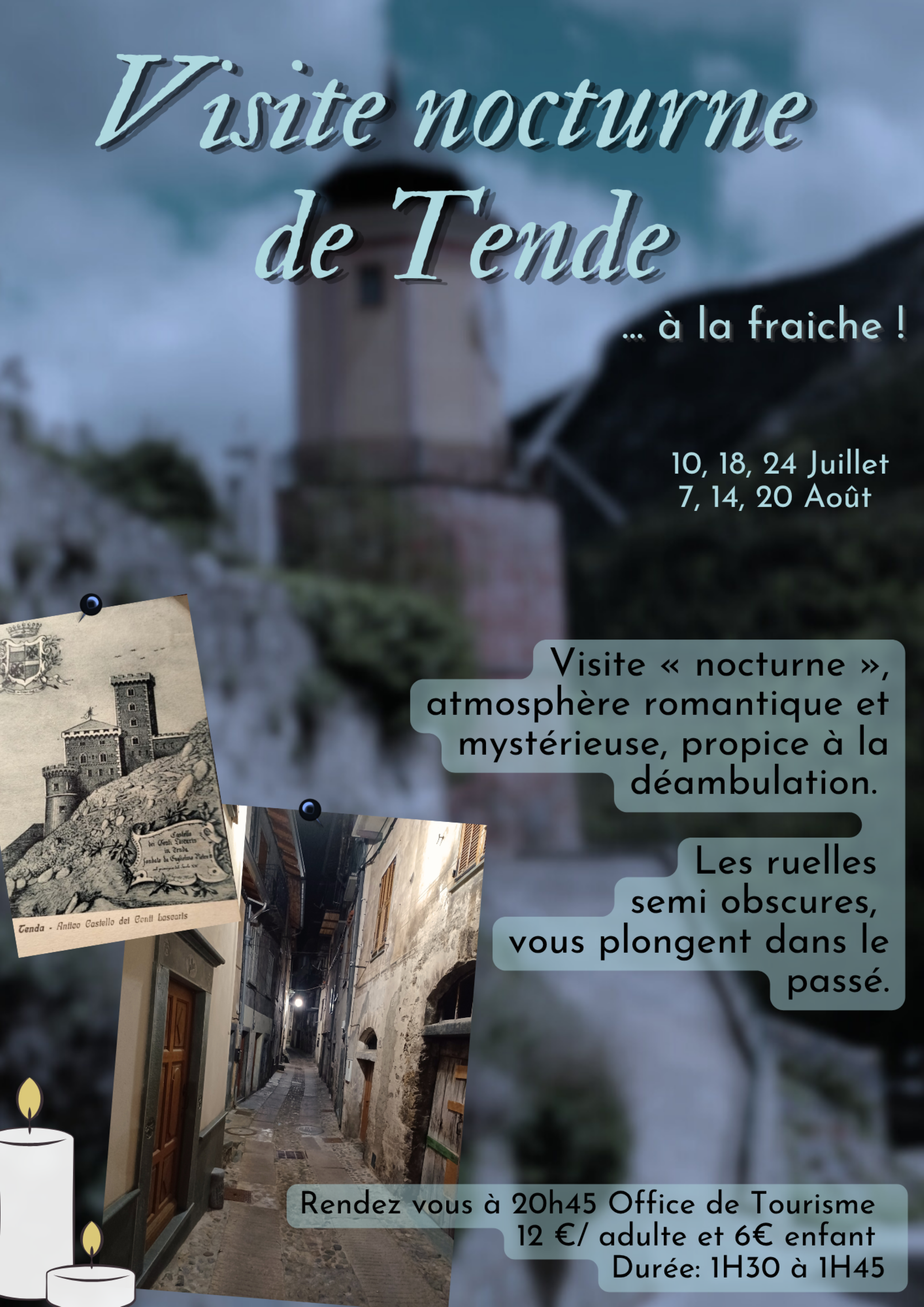 Visite nocturne du village de  Tende