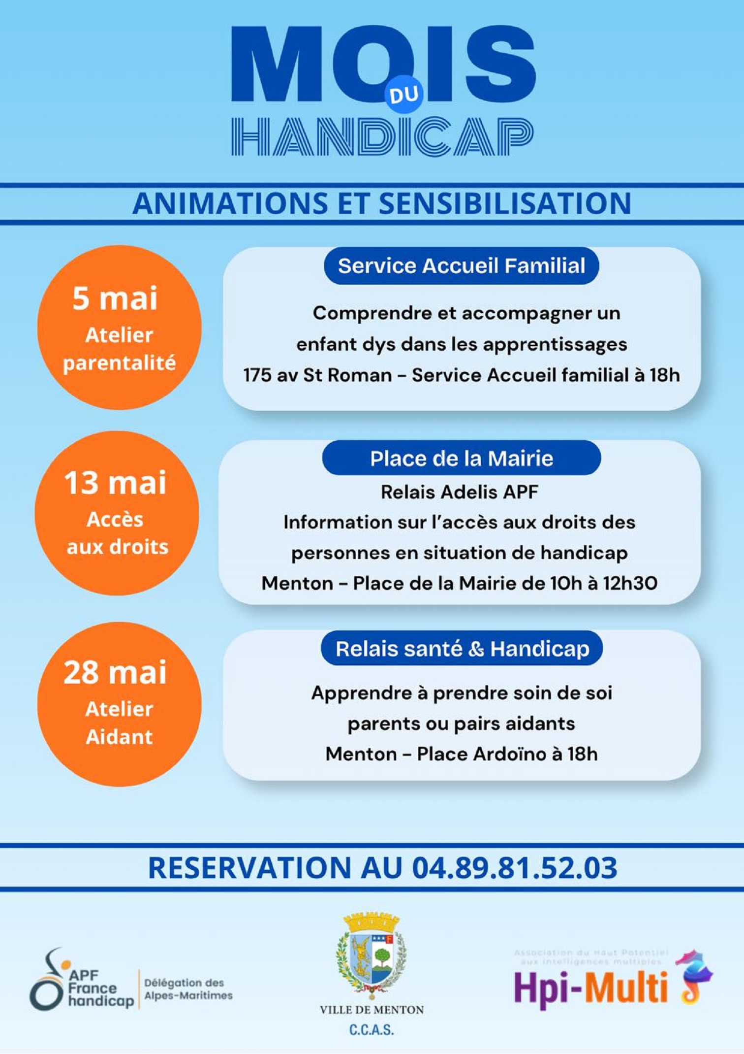 Mois du handicap : animations et sensibilisation