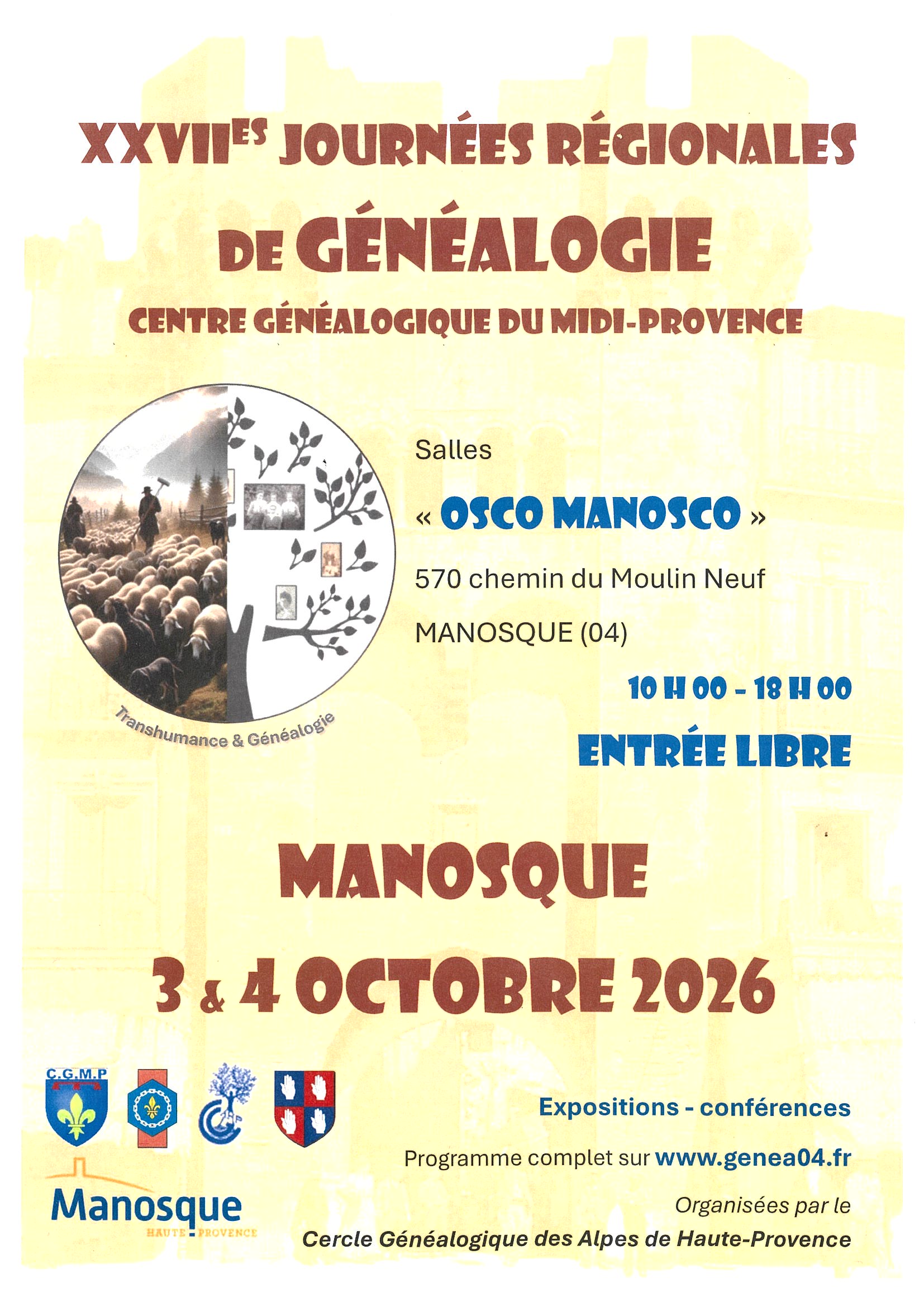 XXVII�me Journ�es r�gionales de g�n�alogie