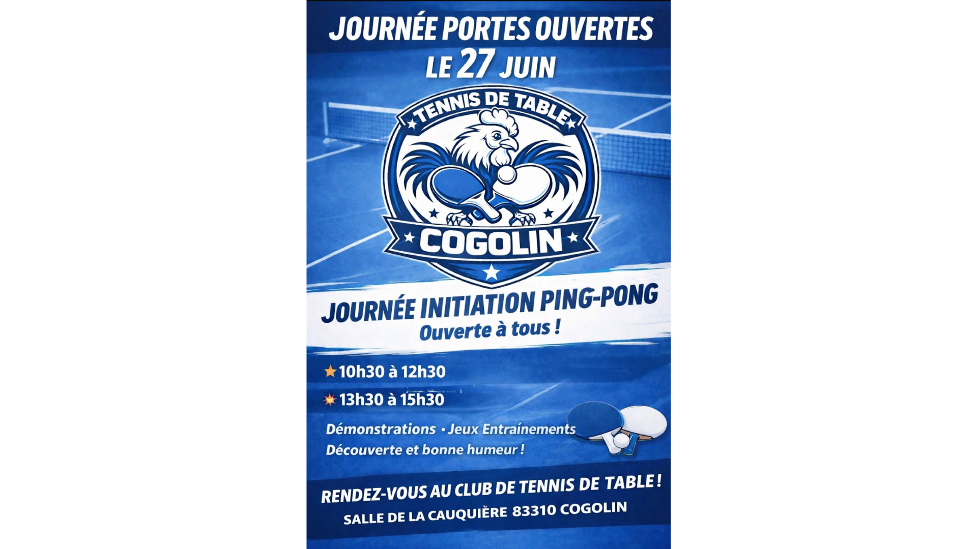 Journ�e portes ouvertes tennis de table cogolin