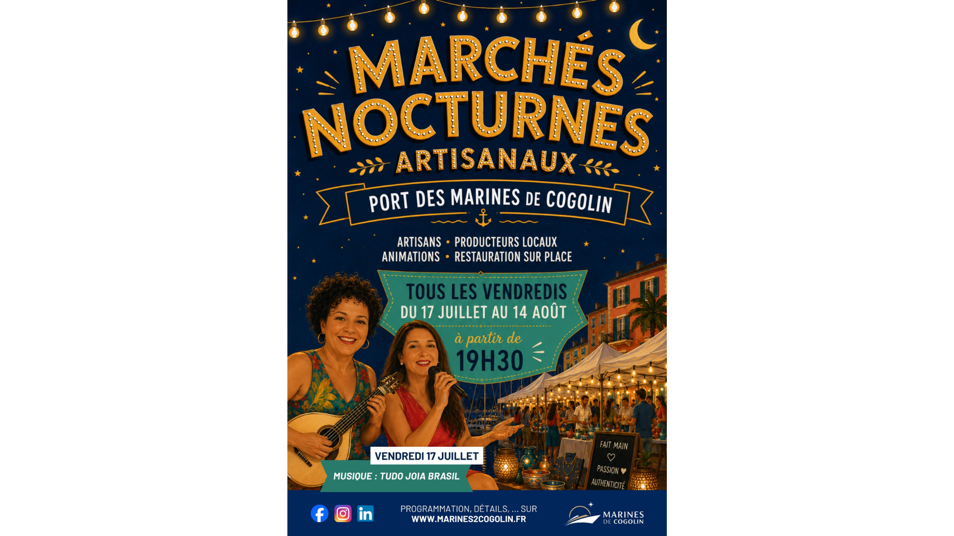 March� nocturne artisanal aux Marines de Cogolin