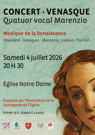 Concert Venasque: Quatuor vocal Marenzio