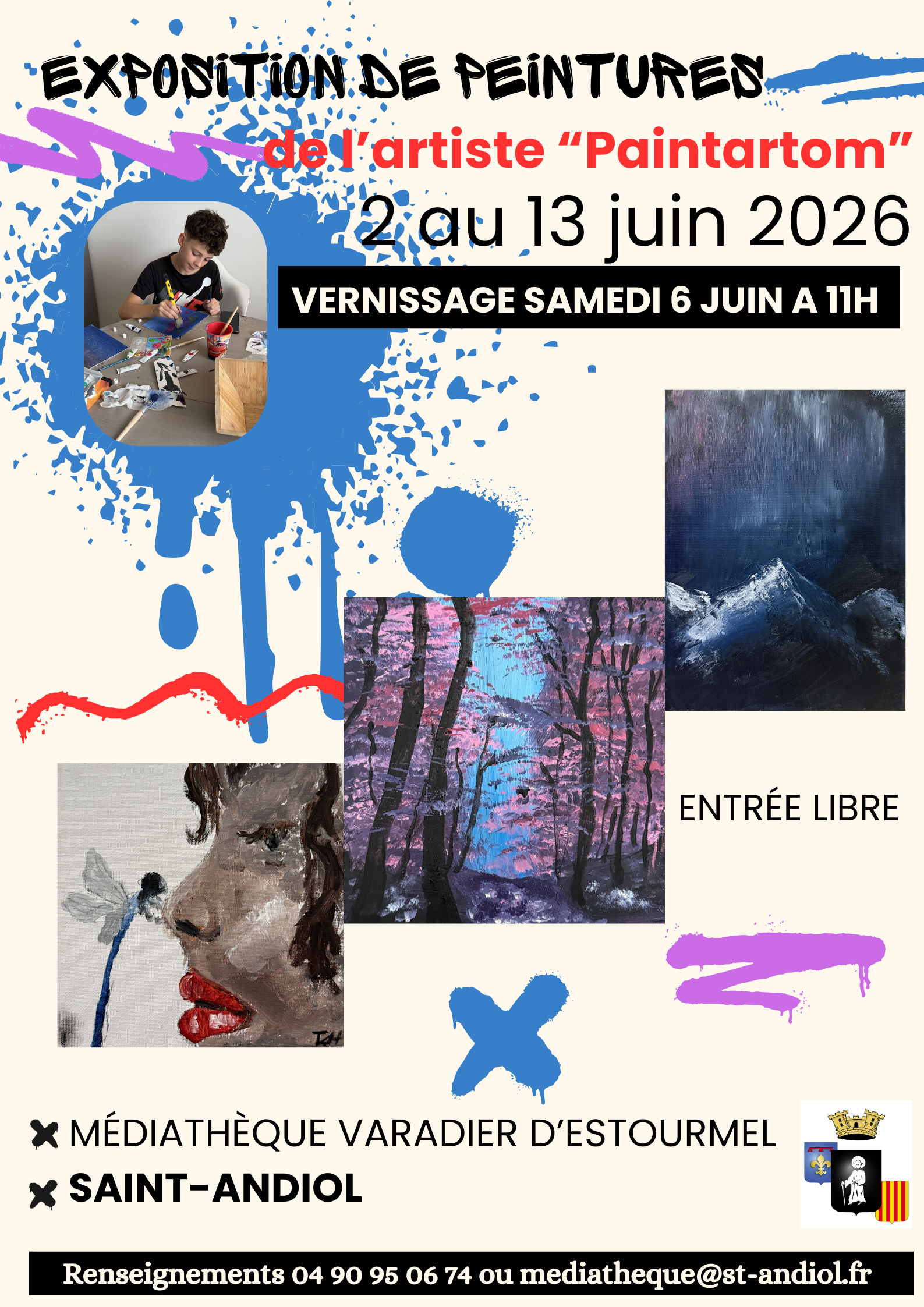 Exposition de peintures de l'artiste 