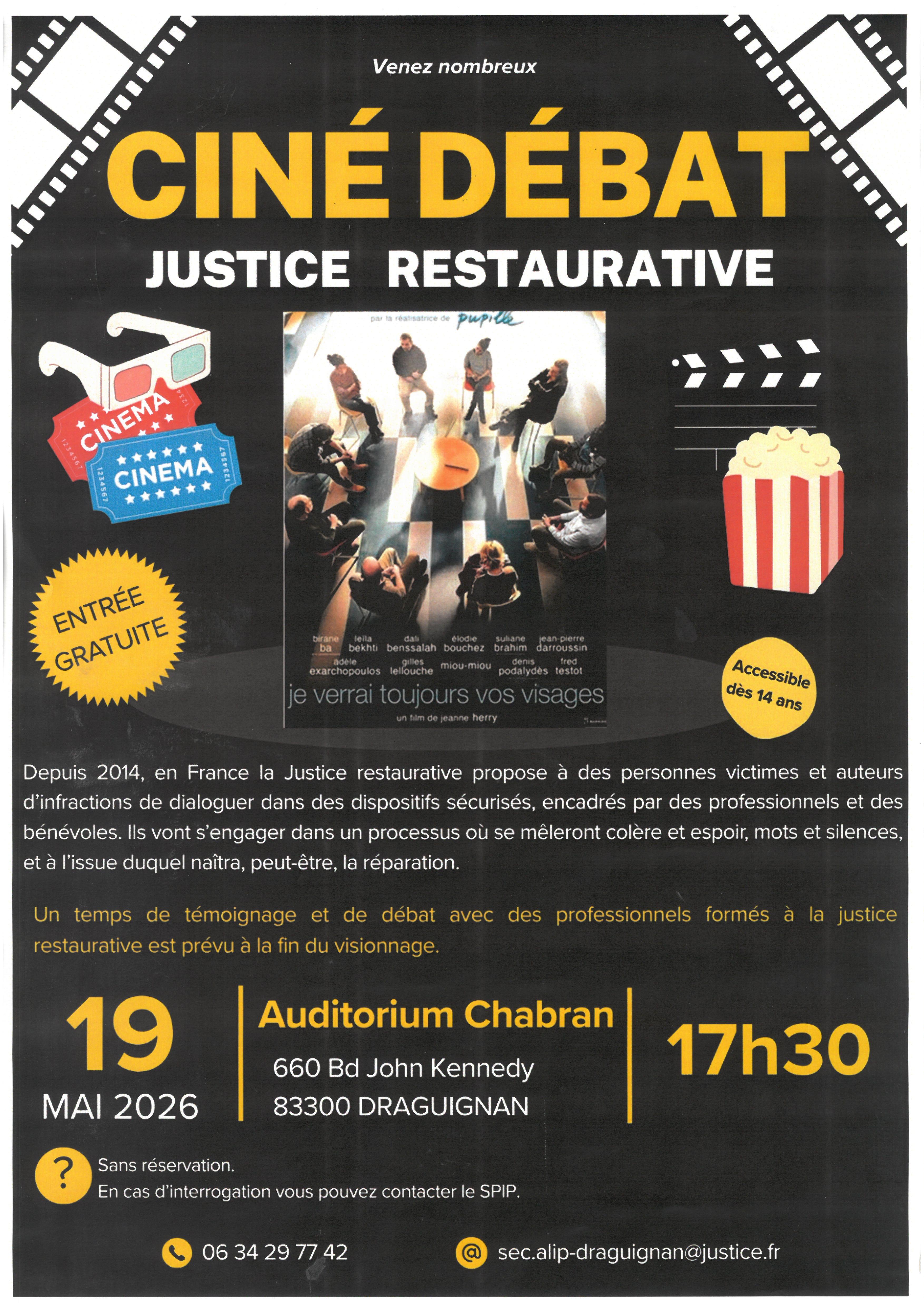 Cin� d�bat justice restaurative