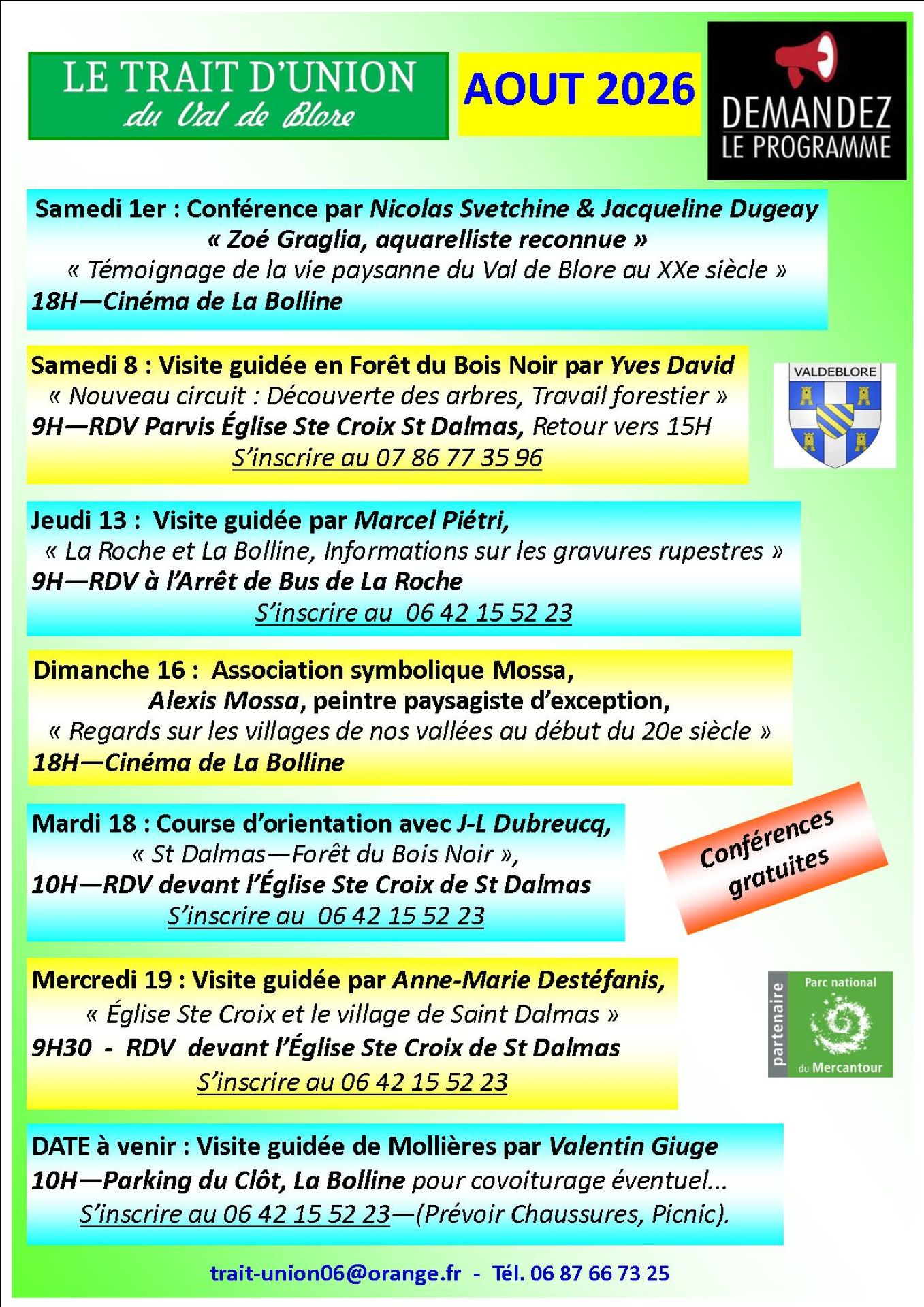 Visite guid�e de La Roche � La Bolline.