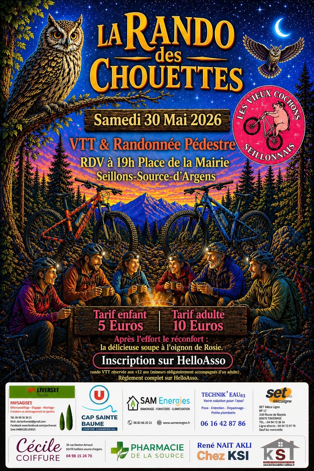 Randonn�e p�destre et VTT : La rando des Chouettes