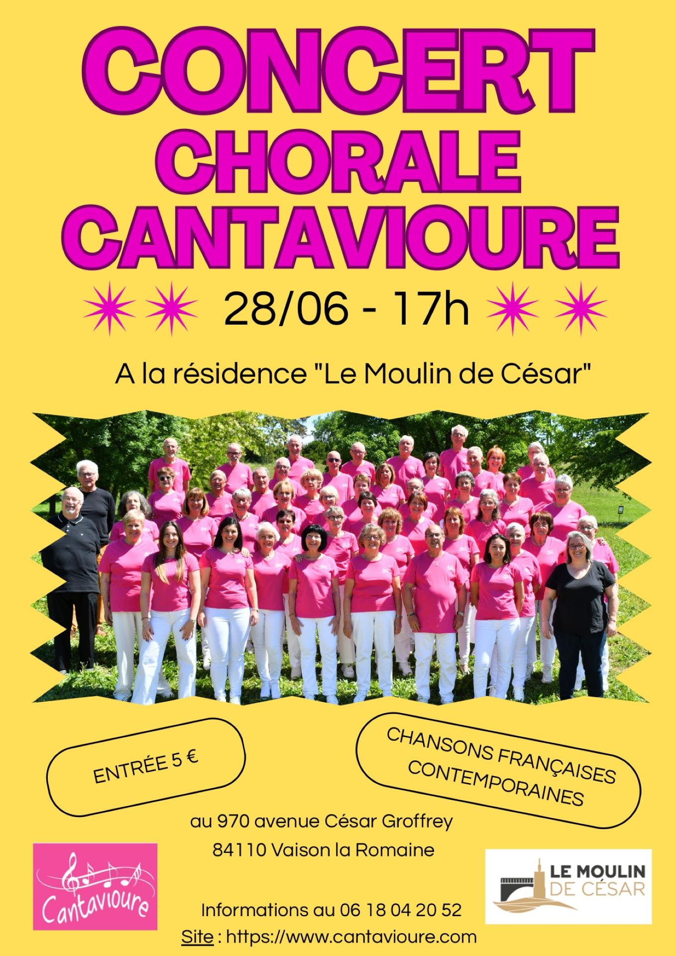Concert chorale cantavioure